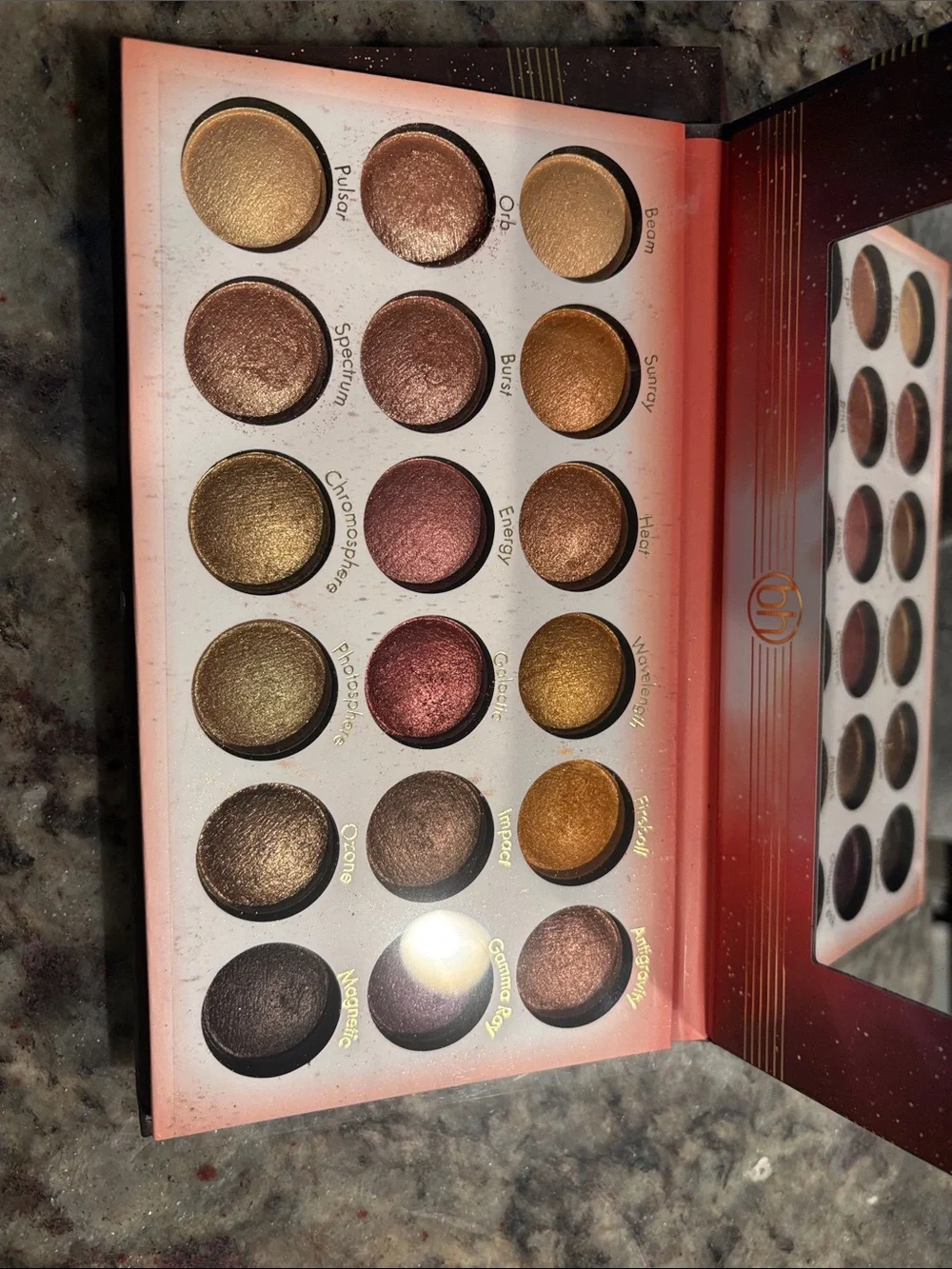 BH Cosmetics Solar Flare Eyeshadow Palette - Pink, Gold, Brown